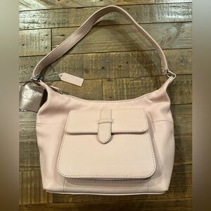 Great American Leatherworks Pink Leather Shoulder Bag New With Tags